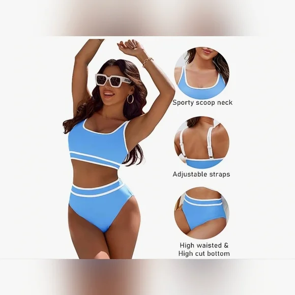 BMJL Women's High Waisted Bikini Set #501 - Picture 3 of 12